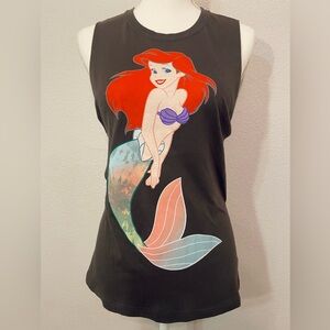 Disney The Little Mermaid Gray Cutout Top Size S